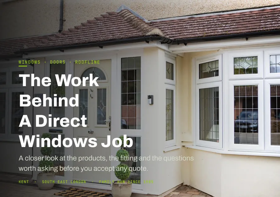 Direct Windows company brochure cover