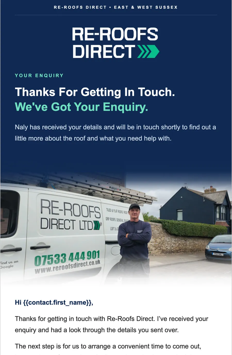 Branded customer email
